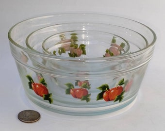 Vintage Glass Bowls Set From 1960's