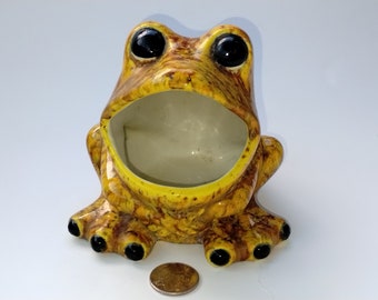 COOL Sponge Holder 1970's Vintage Frog Sponge Holder Spoon Holder Spoon Rest - B1
