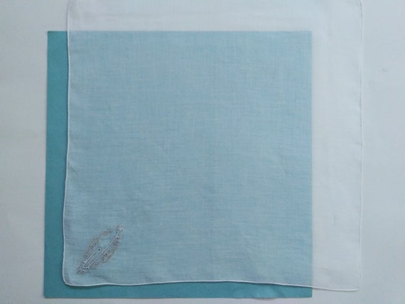 Vintage Hankie Monogramed J Wedding Hankie.   K - image 2