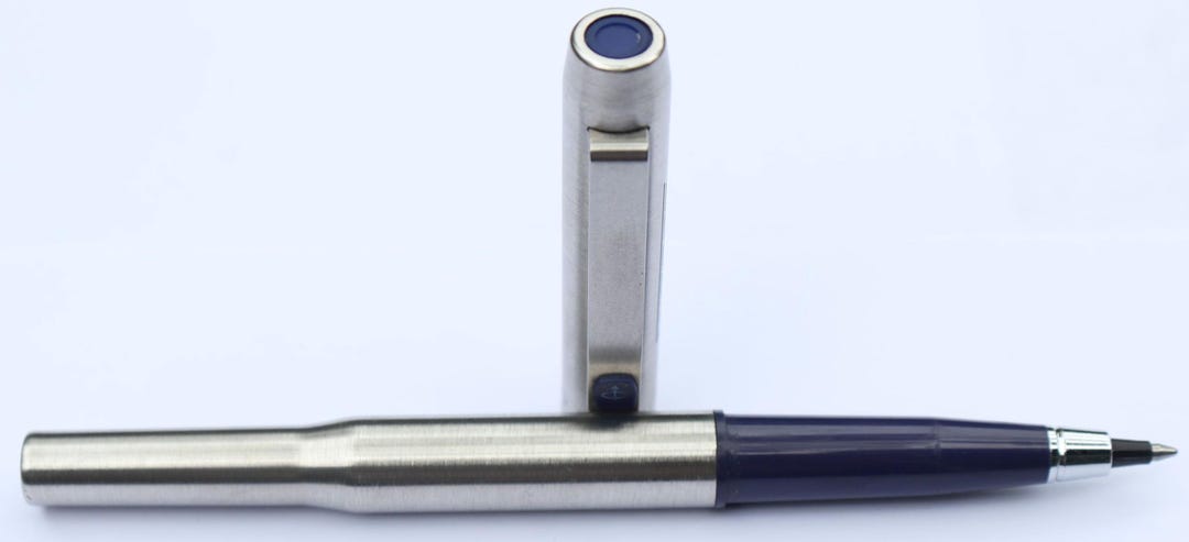 Vintage Parker 25 Rollerball Pen Metal Brushed Chrome Body England - Etsy