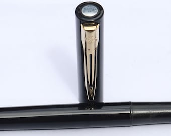 Pluma estilográfica Waterman Graduate vintage, plumín fino chapado en oro, Francia