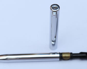 Vintage Waterman Ballpoint Pen Cap twist Metal chrome body France