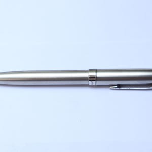 Parker Sonnet Ballpoint Pen Chrome Trim Metal brushed chrome body France
