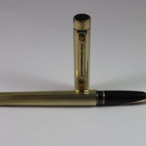 Vintage Sheaffer Targa vulpen vergulde gegalvaniseerde body 14k gouden penpunt VS
