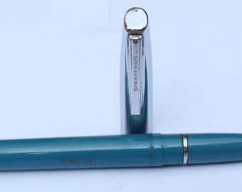 Vintage Sheaffer'S Fountain pen Blue Plastic body Fine steel Nib USA