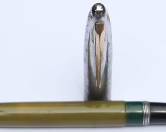 Vintage President Fountain Pen Squeeze ink filler Medium nib Japan