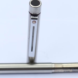Vintage Sheaffer Targa ballpoint Pen Metal brushed chrome body USA