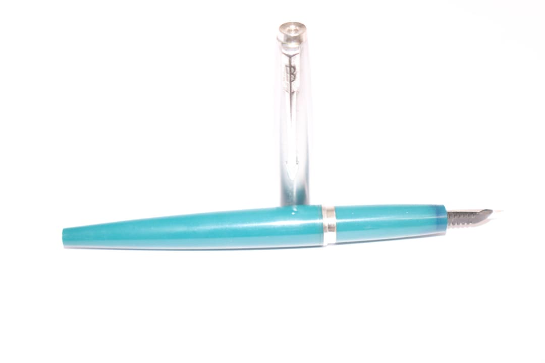 Vintage Blackbird Esquire Fountain Pen Eye Dropper Ink Filler Teal