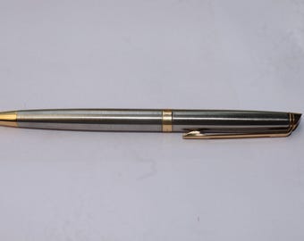 Vintage Waterman Hemisphere Kugelschreiber Metallkörper verchromt gebürstet Frankreich