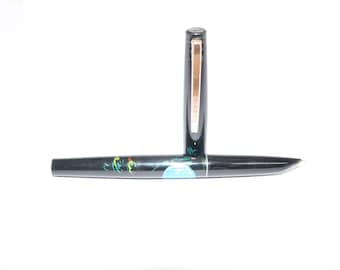 Vintage Hero 343 Fountain Pen Metal Black Lacquer Body Fine Nib