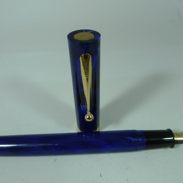 Unused Sheaffer No NoNsense Fountain Pen Dual shade Blue body Flat TOP