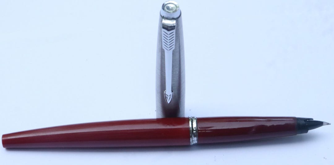 Vintage Parker 45 Fountain Pen Marron Plastic Body Fine Nib England - Etsy