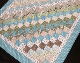 Pastel Nursery Decor or Lap Quilt! Traditional w/Icy Pastels! Soft Palette/Baby Girl/Rocking Chair Snuggles/Elderly Comfort