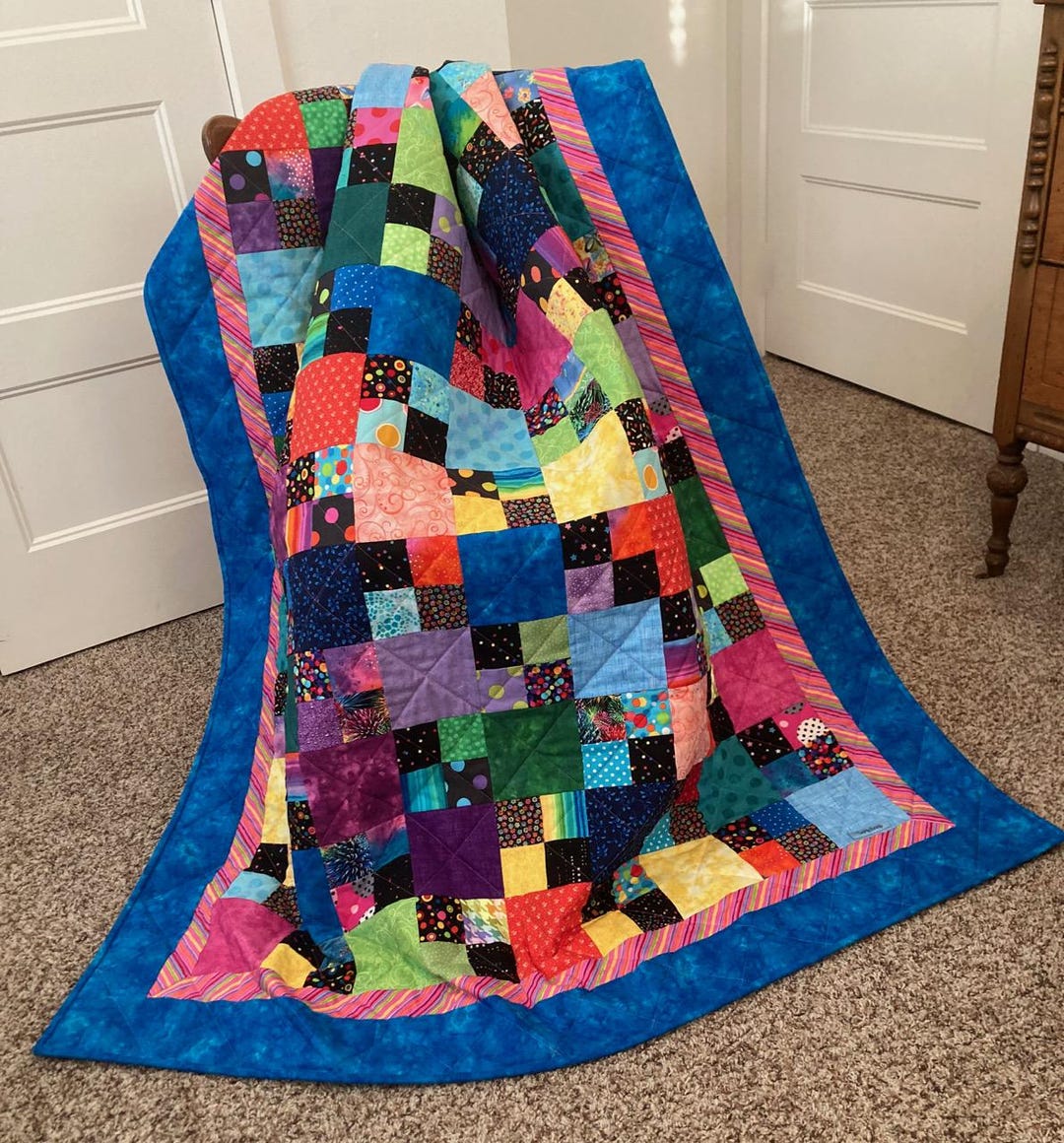 Modern Bold LAP Quilt! Cotton Couch Throw, Room Accent - Etsy