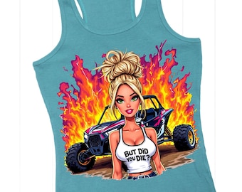 Sassy UTV Girl PNG: Off-Road Clipart for Shirts (Digital Download)
