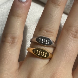 11:11 make a wish / manifestation / law of attraction Ring / stainless steel / waterproof / tarnish free / gift for her / bestie friends