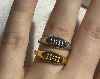 11:11 make a wish / manifestation / law of attraction Ring / stainless steel / waterproof / tarnish free / gift for her / bestie friends