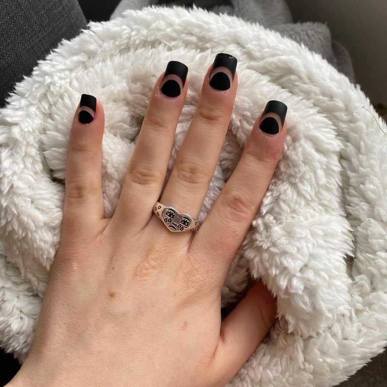 Why So Sad Face Crying Silver Colour Ring Resizable Adjustable