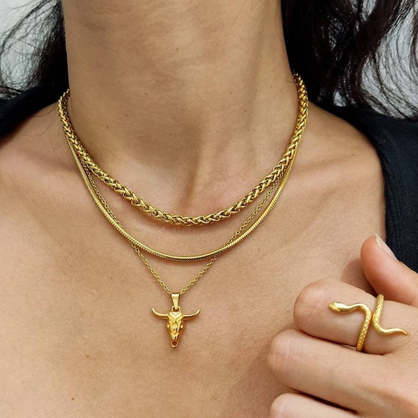 Bull Skull Chain - Etsy