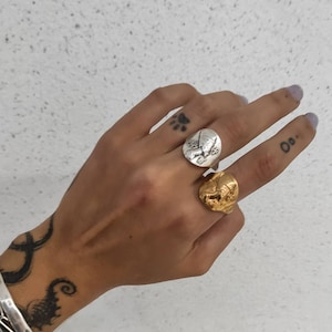 Egyptian Ring, Egyptian jewelry, Gold Rings signet ring, Graduation gift, Vintage rings, Silver Signet Ring, Signet Ring