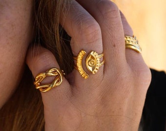 Bague mauvais œil Bijoux mauvais œil Bijoux grecs Bague mauvais œil Bague de protection mauvais œil Bague mauvais œil en or Bague argent mauvais œil