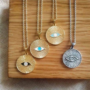 Gold evil eye layered necklace Mothers day gift Greek Evil eye jewelry Evil eye necklace Evil eye pendant evil eye jewelry greek jewellery