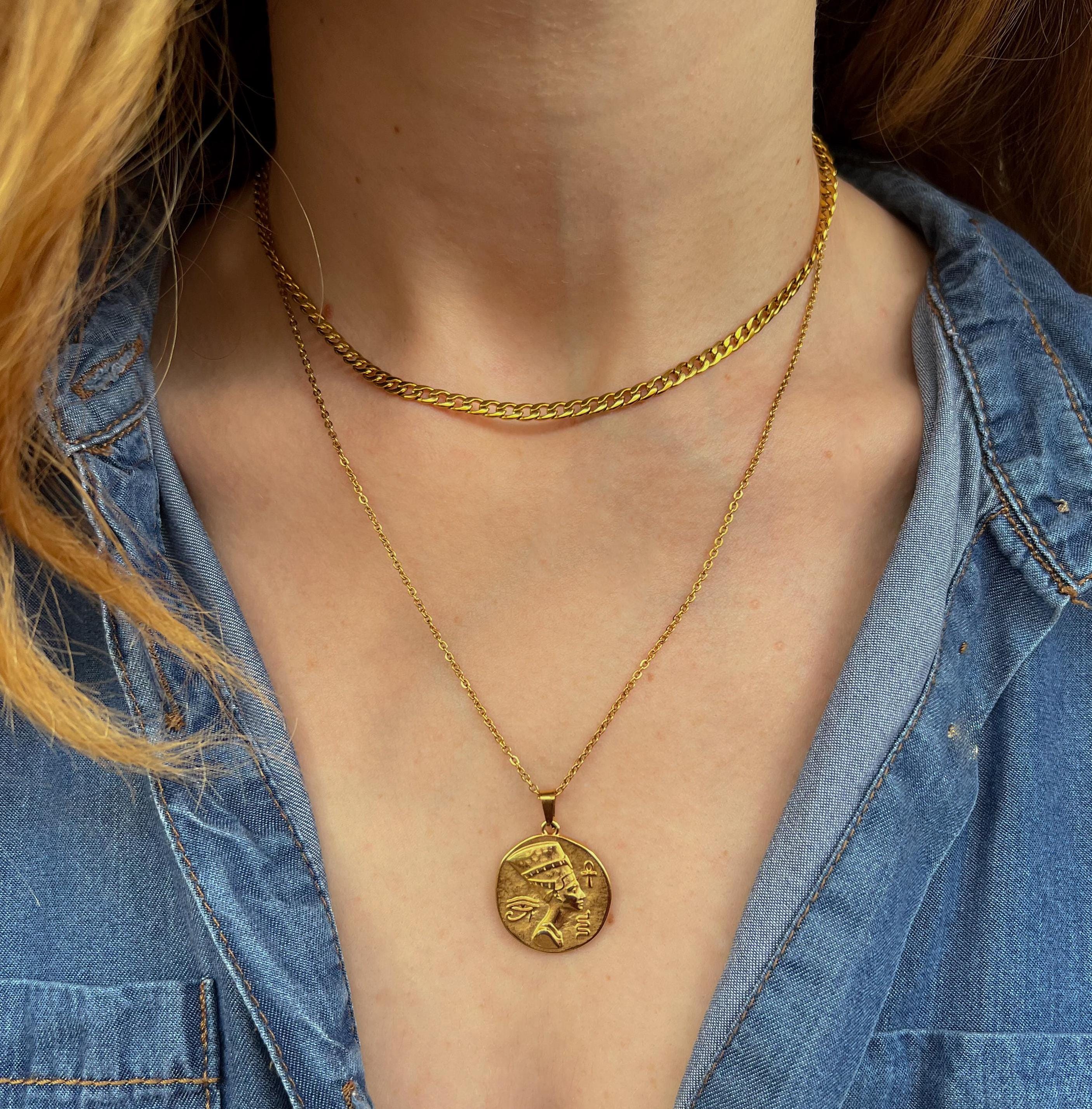Nefertiti silver necklace - Etsy 日本