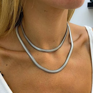 Silver Chain Necklace, Gold chain necklace, Chain choker, Silver necklace, Snake chain, Gold choker, Herringbone chain, Gold necklace