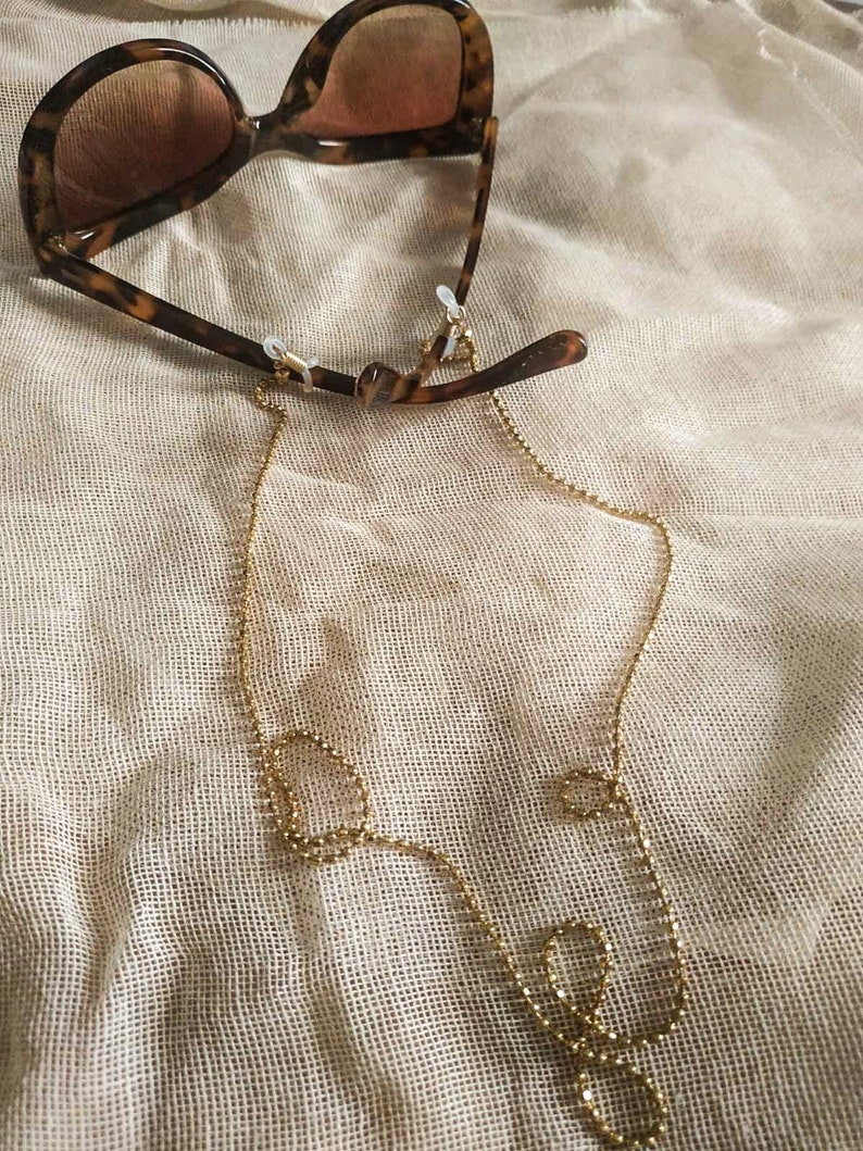 Eyeglass Chain Glasses Chain Reading Glasses Gold Chain Etsy