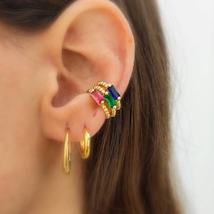 Ear Cuff Gold, Conch hoop, Gold ear cuff, Ear Cuffs, Ear Cuff No Piercing, Gift for her, Fake Helix Piercing, Conch earring