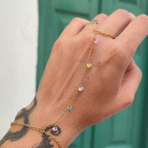 Gold Hand Chain, Dainty Gold Plated Hand Chain, Gold Hand Chain, Gold Hand/Bracelet Chain