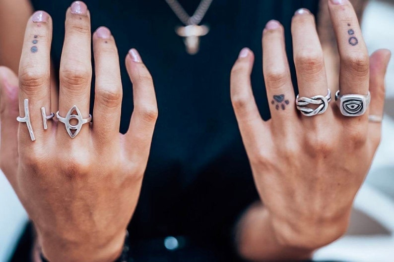 Evil eye ring Evil eye jewellery Greek jewellery Ring with evil eye Ring for protection evil eye Gold evil eye ring Silver evil eye ring image 2