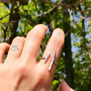 Minimalist ring Open Bar Ring Dainty ring Boho ring Thumb silver ring Open Ring Simple ring Gold ring Adjustable ring Jungle ring Thin ring