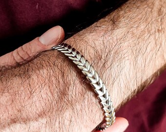 メンズシルバーブレスレット、バングルブレスレット、アロー