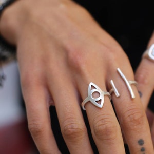Evil eye ring Evil eye jewellery Greek jewellery Ring with evil eye Ring for protection evil eye Gold evil eye ring Silver evil eye ring image 1
