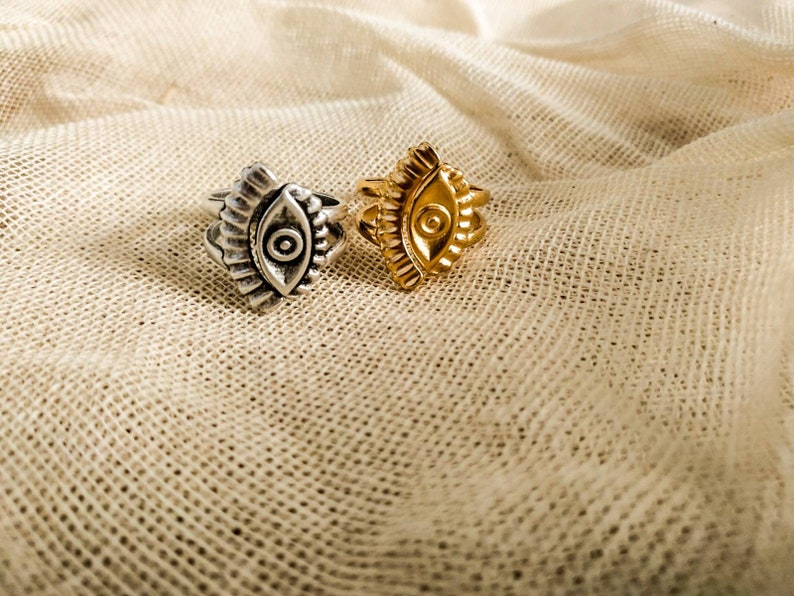 Evil eye ring Evil eye jewellery Greek jewellery Ring with evil eye Ring for protection evil eye Gold evil eye ring Silver evil eye ring image 9