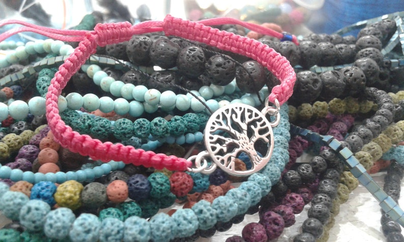 Tree of life Life bracelet Tree bracelet Bracelet with tree Bracelet of life Tree of life jewelry Silver tree of life Tree charm with cord