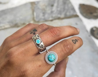 Anello con pietre preziose, anello in oro con pietra di luna, anelli vintage, anello in onice, anello in lapislazzuli, anello in argento e turchese, anello in quarzo rosa, anello in ametista
