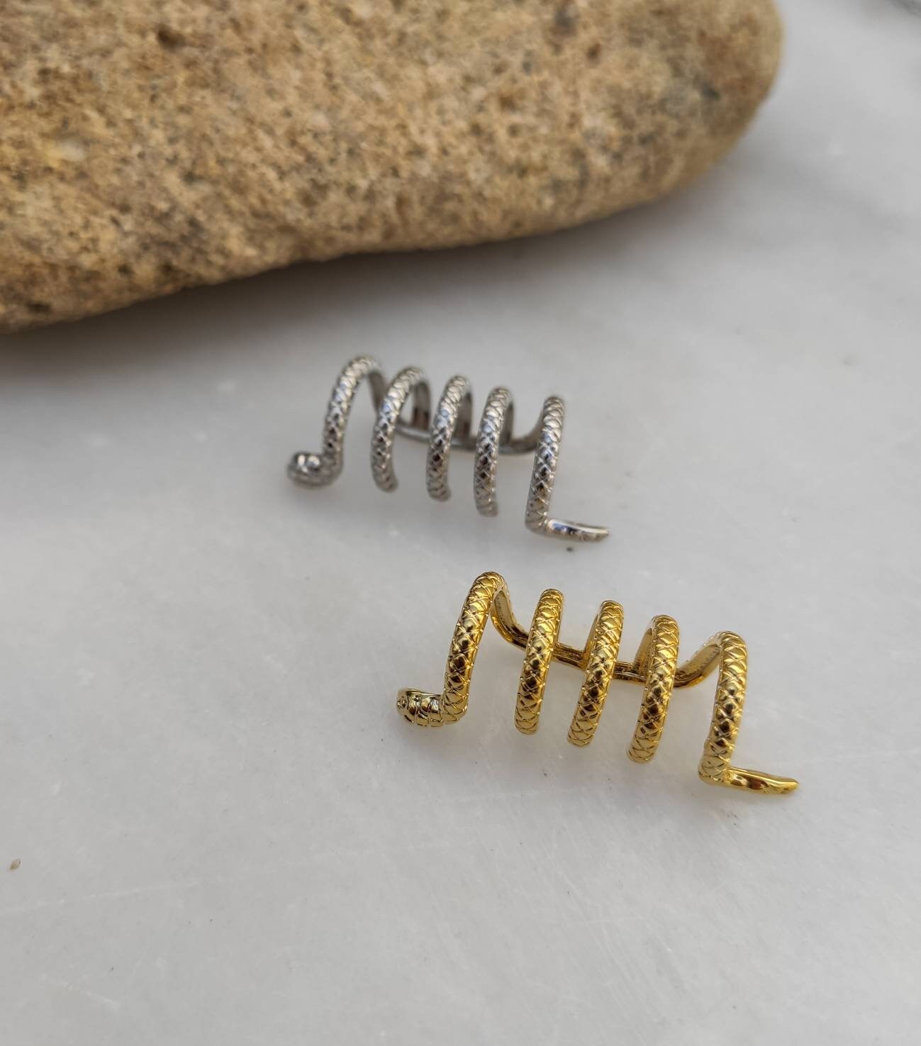 Snake Ear Cuff, Ear Cuff No Piercing, Gold Ear Cuff, Silver