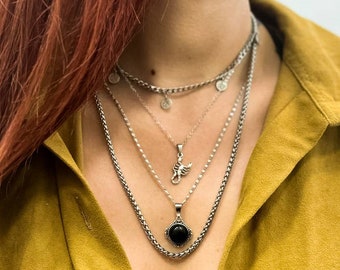 Scorpio necklace, Zodiac necklace,  Celestial jewelery, Scorpio birthday Statement Necklace, Gold chain necklace, Silver chain mens necklace