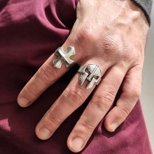 Spartan helmet ring, Mens silver ring, Mens gift, Spartan ring, Men&#39;s Jewelry, Men&#39;s ring, Boyfriend gift ,Biker ring , 300 spartan ring