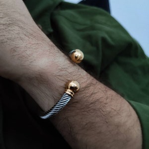 Herren Geschenk, Herren Armband, Armbänder für Männer, Silber Manschette Armband, Mann Geschenk, Freund Geschenk, Geschenk für Papa, Geschenk für ihn, Geschenk für Männer Bild 10