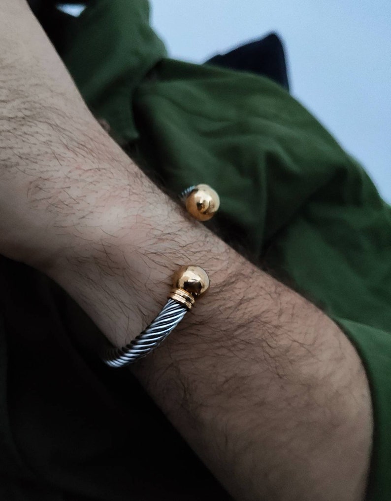 Herren Geschenk, Herren Armband, Armbänder für Männer, Silber Manschette Armband, Mann Geschenk, Freund Geschenk, Geschenk für Papa, Geschenk für ihn, Geschenk für Männer Bild 10