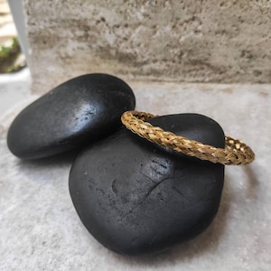 Gold bracelets for men, Mens jewelry,Gold braided Mens bracelet, Husband gift,Boyfriend gift, Gift for dad, Geometric bracelet, Gift for him