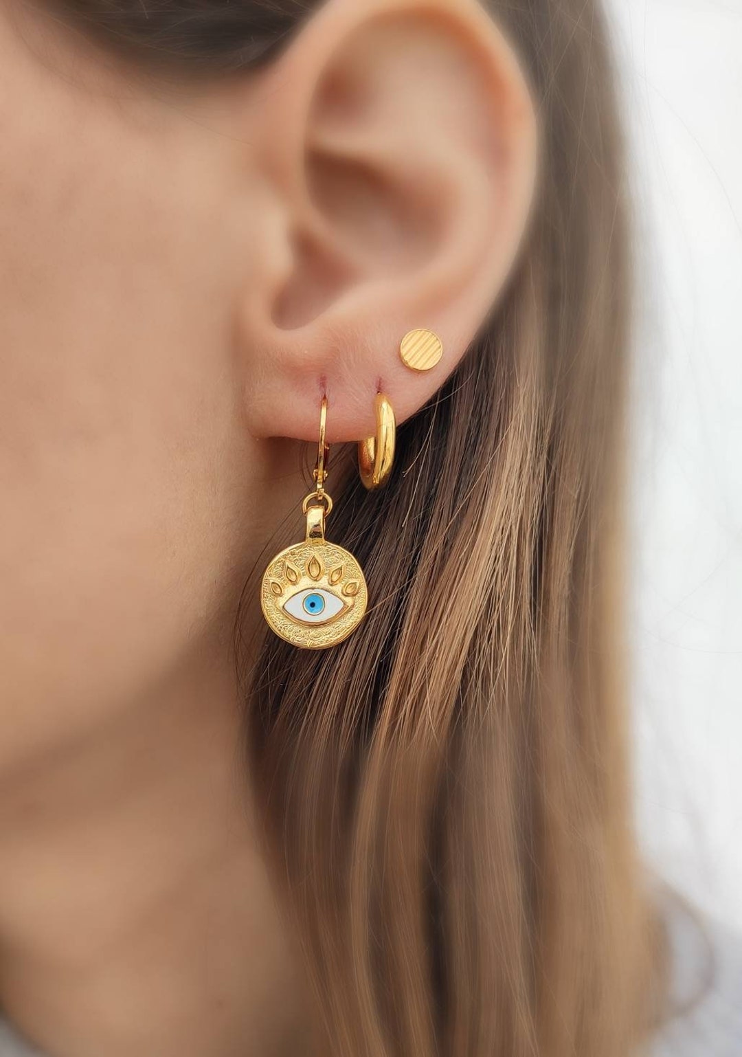 Evil eye hoops new arrivals