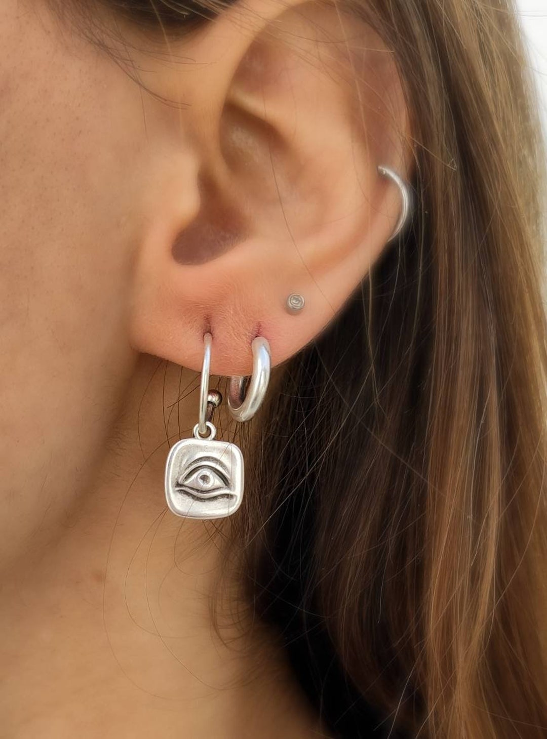 SLUYNZ Evil Eye Ohrringe - 925 Sterling Silber Mit CZ Steinen