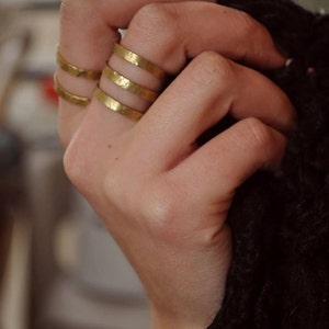 Simple gold ring Simple band ring Hammered gold ring Hammered silver ring Adjustable gold ring Ancient Greek style Greek style ring image 2