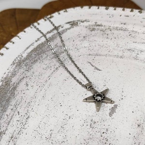 Silber Stern Halskette, Halskette für Männer, Geschenk für Ihn, Freund Geschenk, Silber Kette, Boho Halskette, Layered Halskette, himmlische Halskette