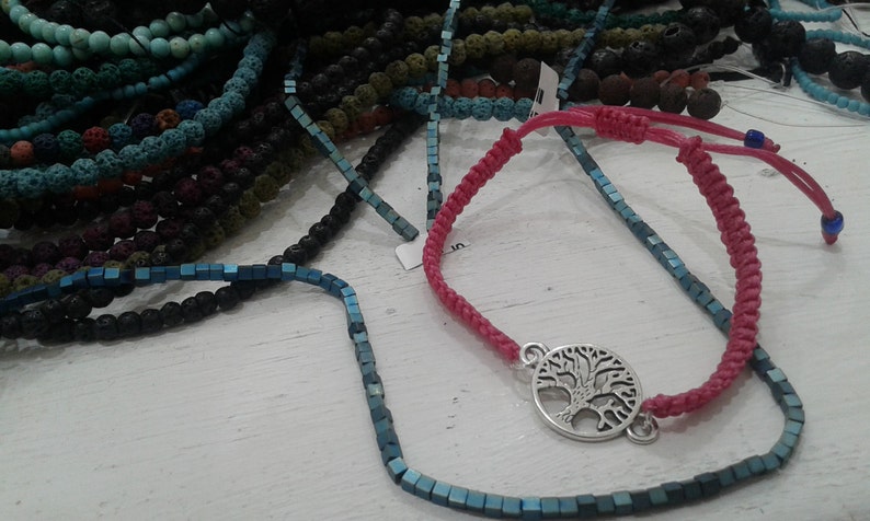 Tree of life Life bracelet Tree bracelet Bracelet with tree Bracelet of life Tree of life jewelry Silver tree of life Tree charm with cord