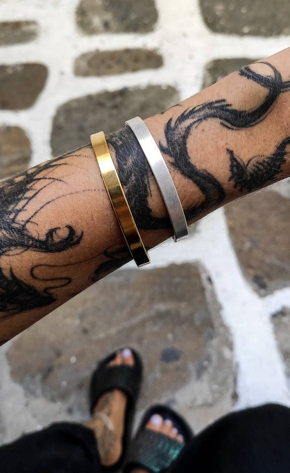Gold bangle bracelet, Silver bangle bracelet, Silver  bangle, Best friend gift, Graduation Gift, Gift for her, Modern jewelry, Mens bracelet